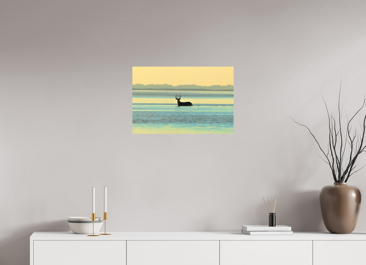 24 x 16″, Metal Premium Print Lone Buck Premium